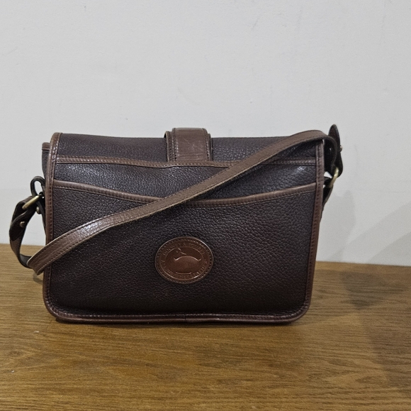 Vintage Dooney and bourke Brown Pebbled Leather Crossbody Bag - Picture 7 of 14